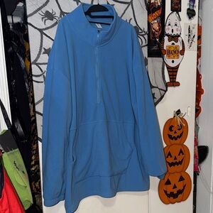 Cozy Blue Quarter-Zip Pullover Sweatshirt